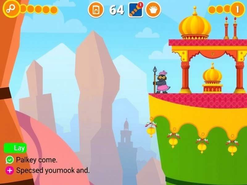 Papad Brisk Bouncer gameplay screenshot showing colorful Indian-themed levels